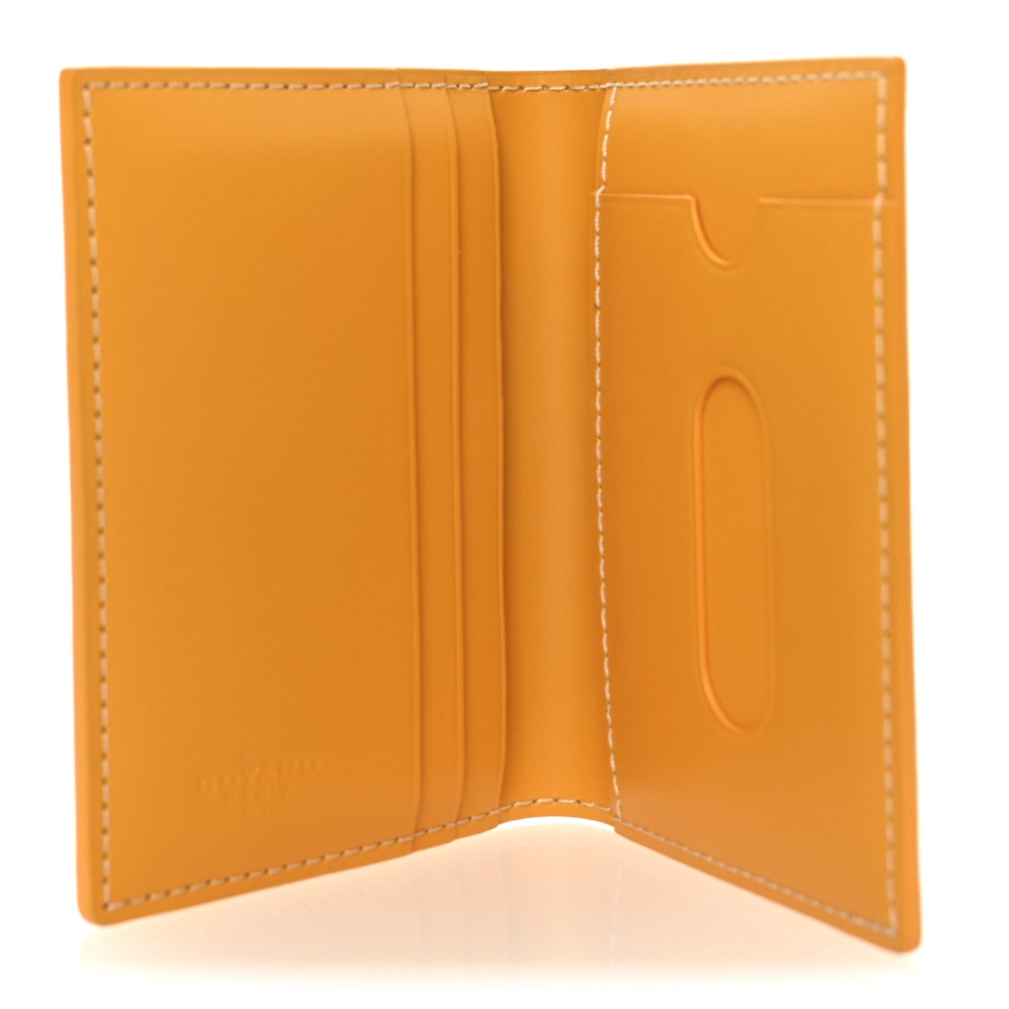 Goyardine Saint Marc Folding Card Case Yellow