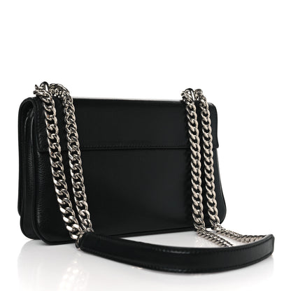 Prada Soft Calfskin Chain Shoulder Bag Black 3 of 8