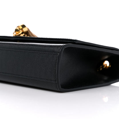 Saint Laurent Grain De Poudre Medium Classic Monogram Kate Tassel Satchel Black 9 of 9