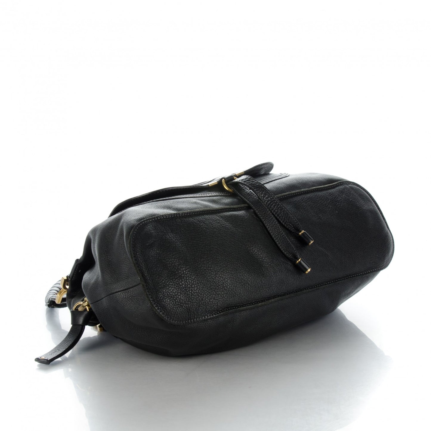 Calfskin Large Marcie Satchel Black