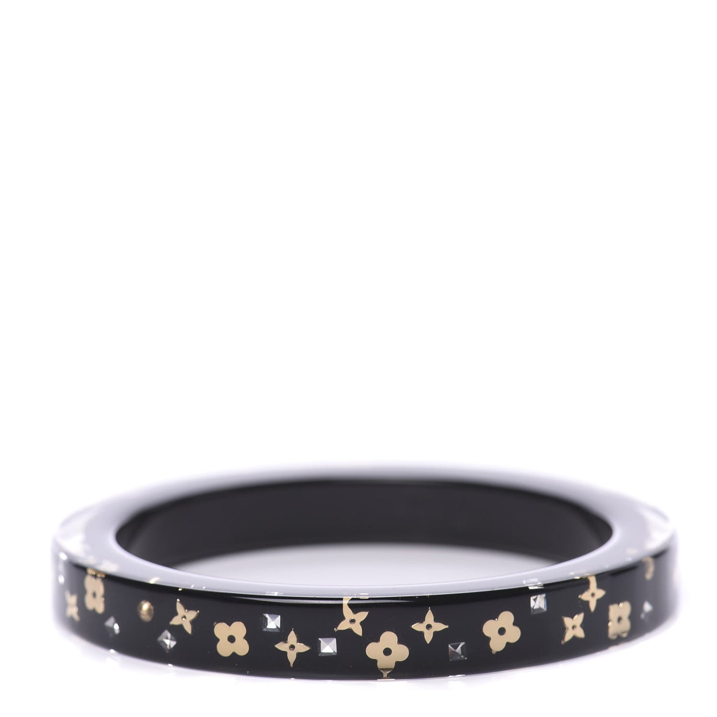 Resin Swarovski Inclusion Art Deco TPM Bracelet S Black