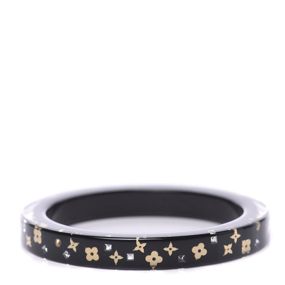 Louis Vuitton Resin Swarovski Inclusion Art Deco TPM Bracelet S Black 1 of 4