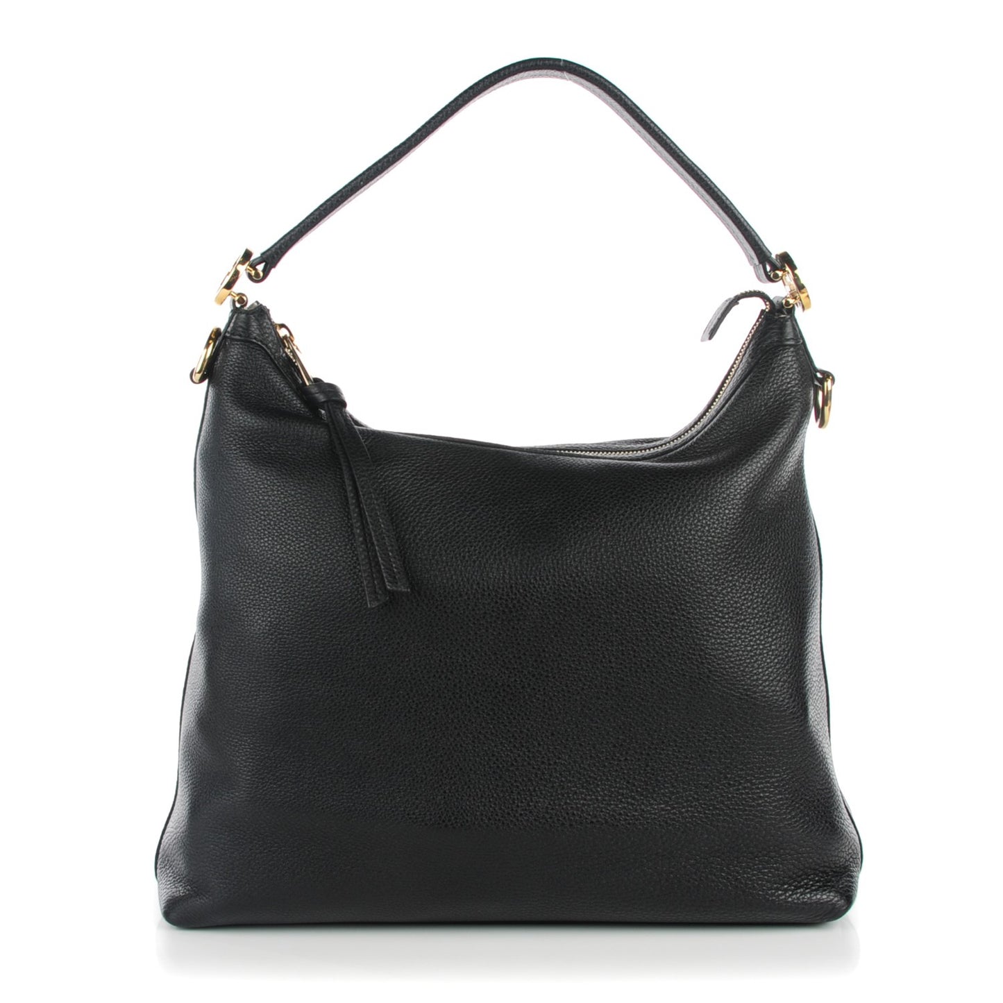 Pebbled Calfskin Small Miss GG Hobo Black