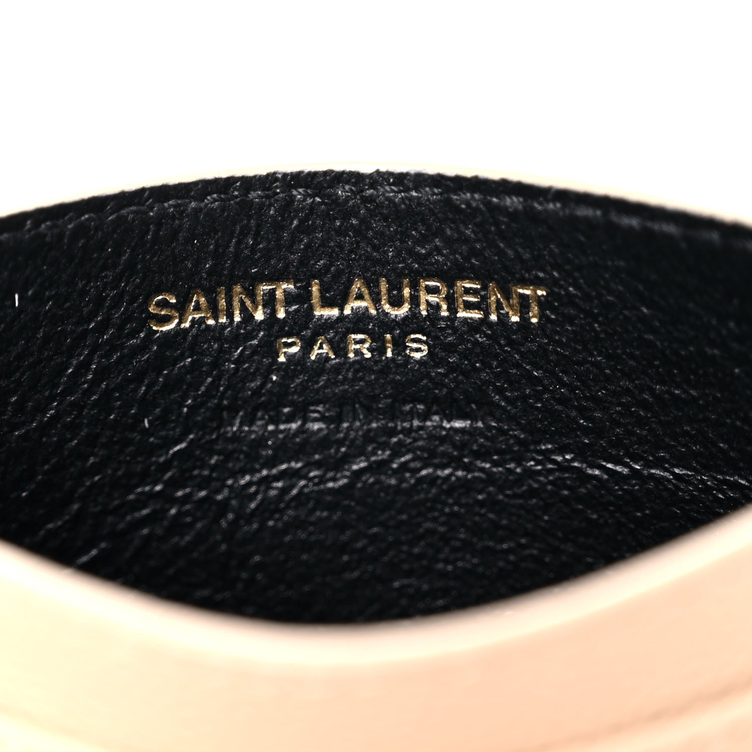 Saint Laurent Grain De Poudre Matelasse Chevron Monogram Credit Card Case Cork 5 of 12