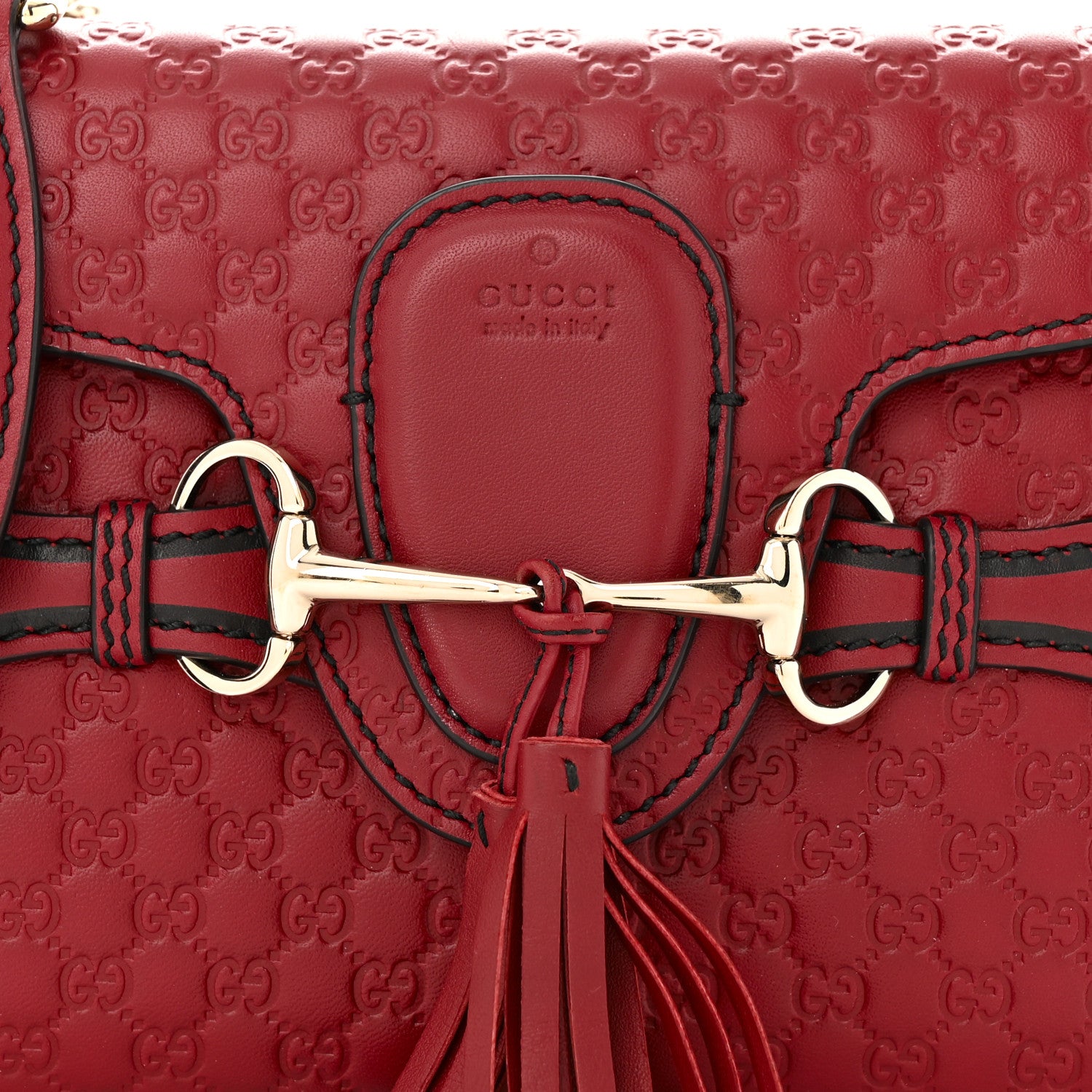 Gucci Soft Microguccissima Mini Emily Chain Shoulder Bag Rosso 8 of 10