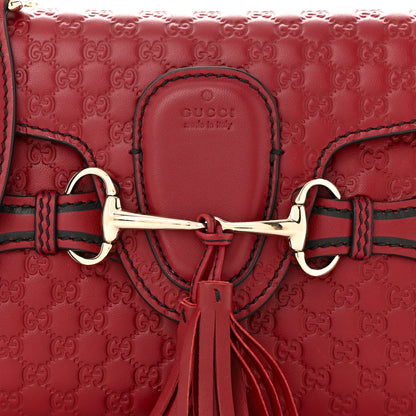 Gucci Soft Microguccissima Mini Emily Chain Shoulder Bag Rosso 8 of 10