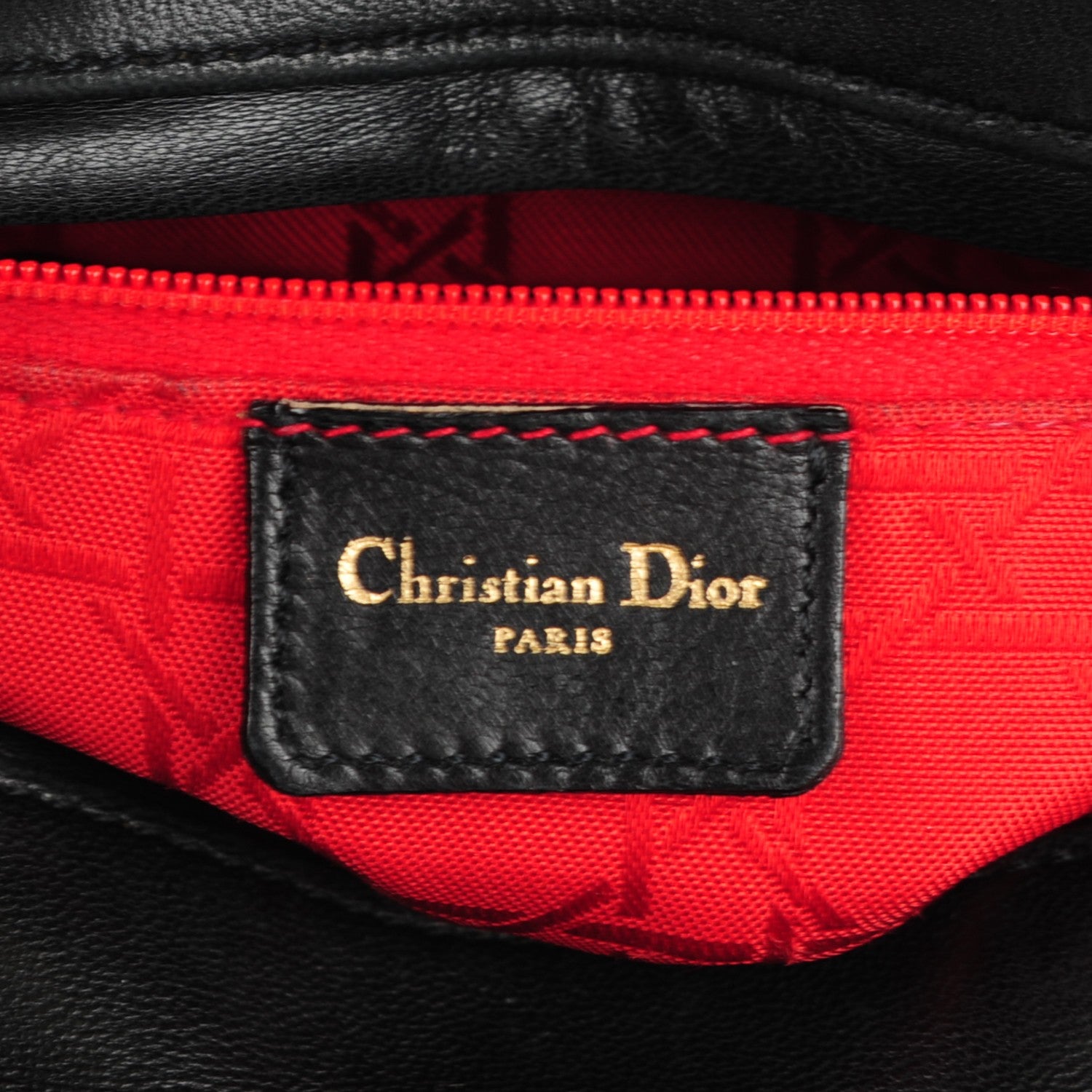 Christian Dior Lambskin Cannage Medium Lady Dior Black 6 of 8