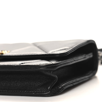 Chanel Lambskin Quilted Chanel 19 Wallet On Chain WOC Black 11 of 12
