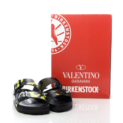 Valentino Garavani X BIRKENSTOCK Calfskin VLTN Arizona Slide Sandals 35 Army Green Lime 10 of 10