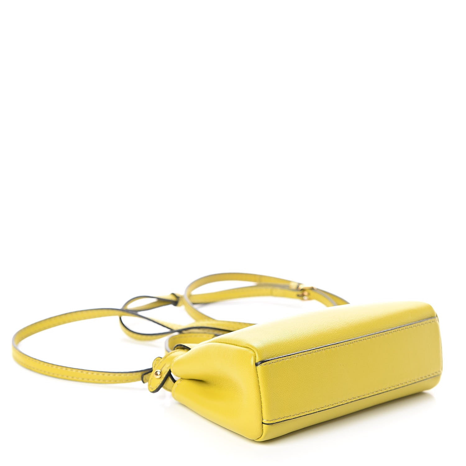 Fendi Shiny Nappa Micro Peekaboo Iconic Satchel Lime 4 of 10