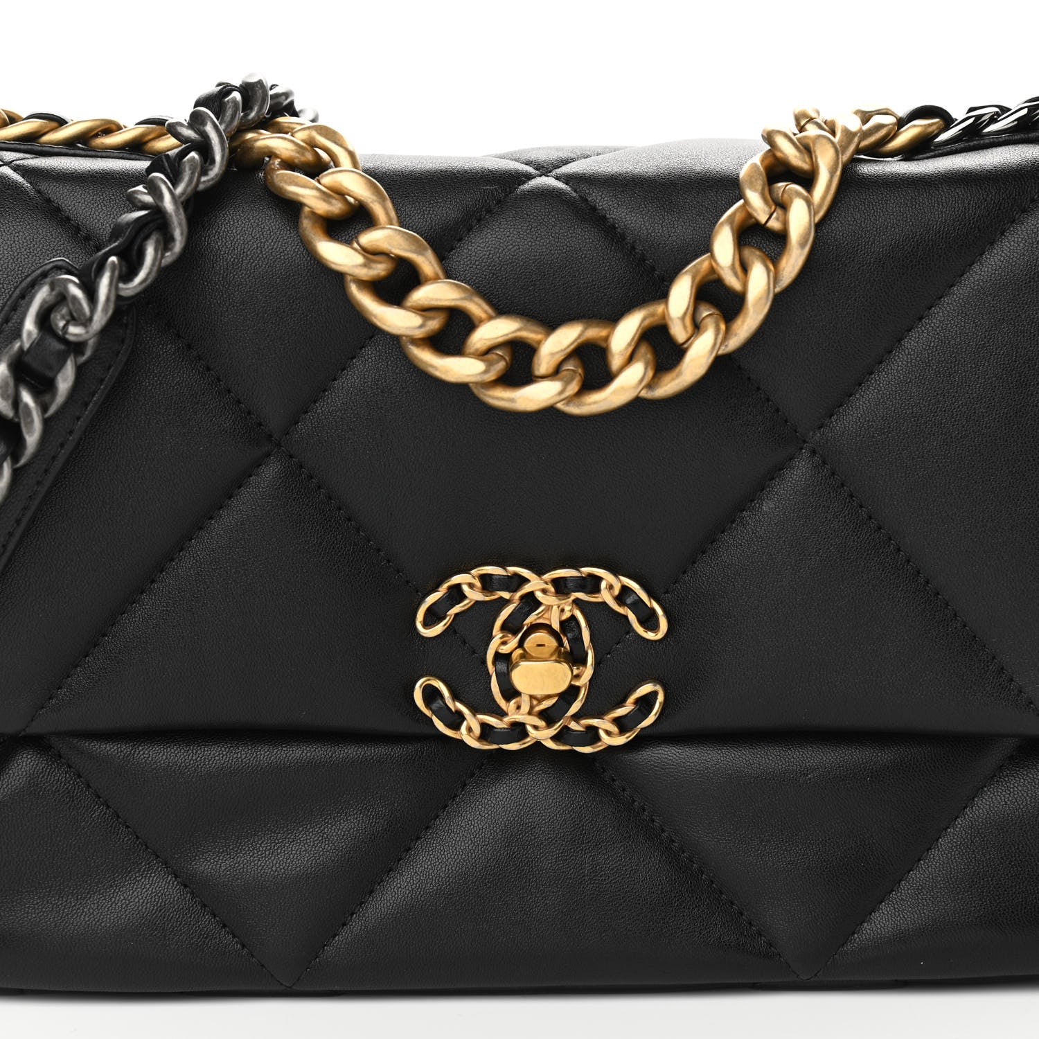 Chanel Lambskin Quilted Medium Chanel 19 Flap Black 10 of 11