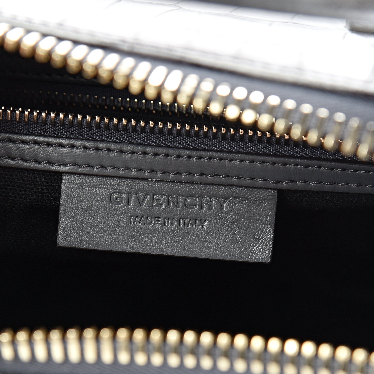 Givenchy Calfskin Crocodile Embossed Small Antigona Storm Grey 5 of 10