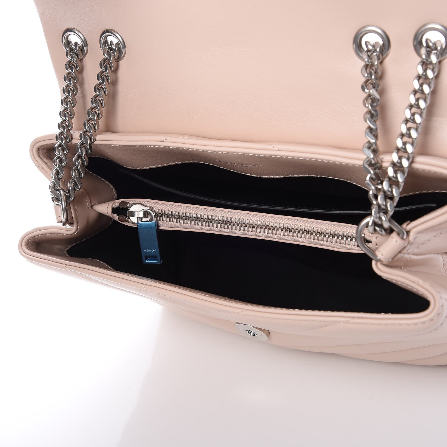 Saint Laurent Calfskin Y Quilted Monogram Small Loulou Chain Satchel Rose Antic 5 of 7