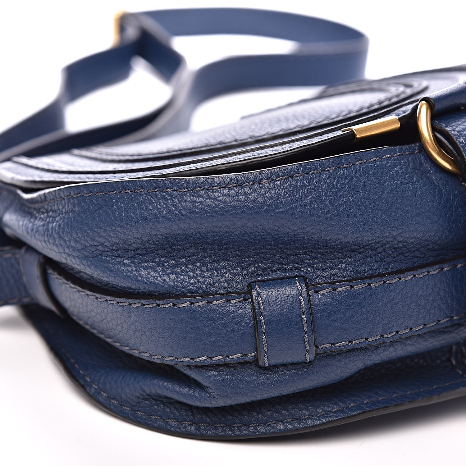 Chloe Calfskin Mini Marcie Round Crossbody Bag Royal Navy 7 of 12