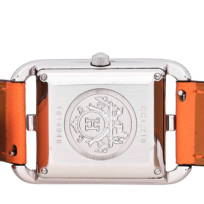 Hermes Stainless Steel Swift 29mm Cape Cod Double Tour Automatic Watch Orange 4 of 5
