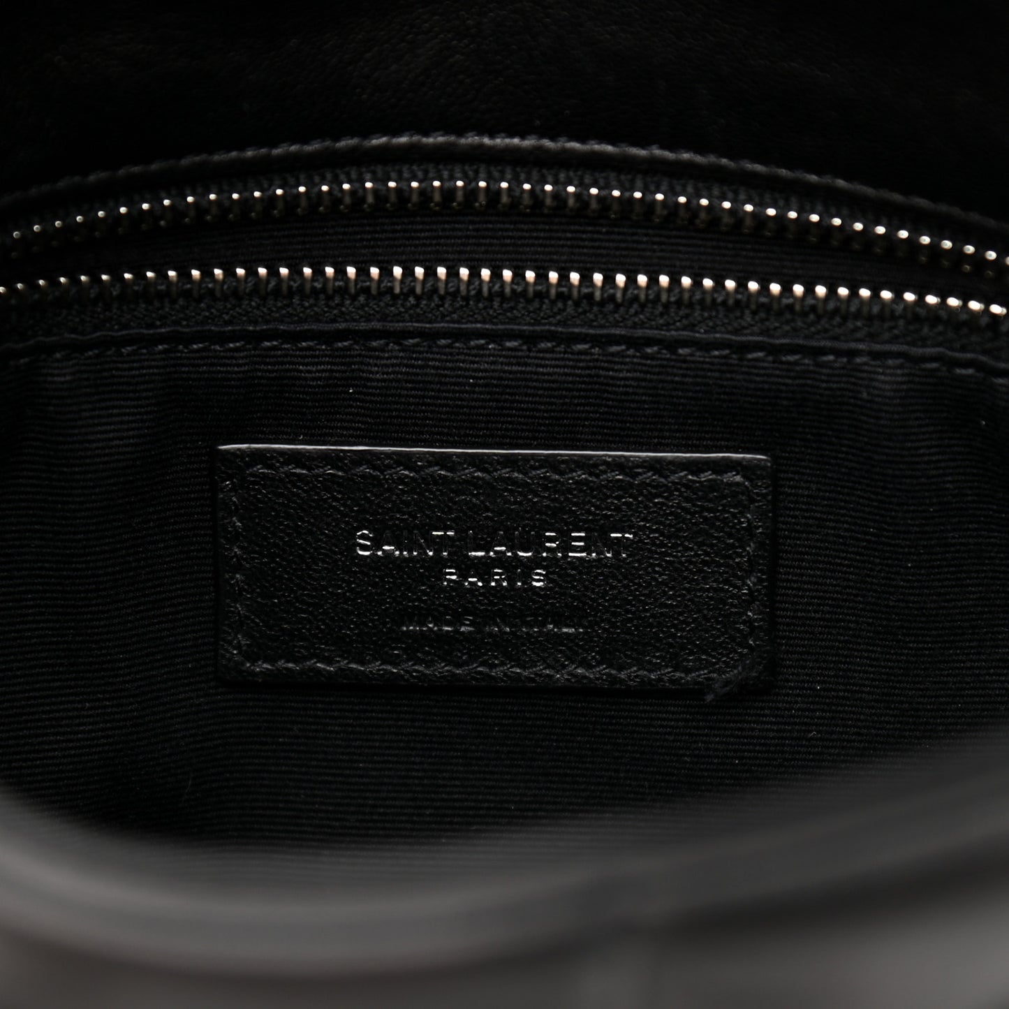 Lambskin Quilted Toy Loulou Puffer Monogram Chain Satchel Black