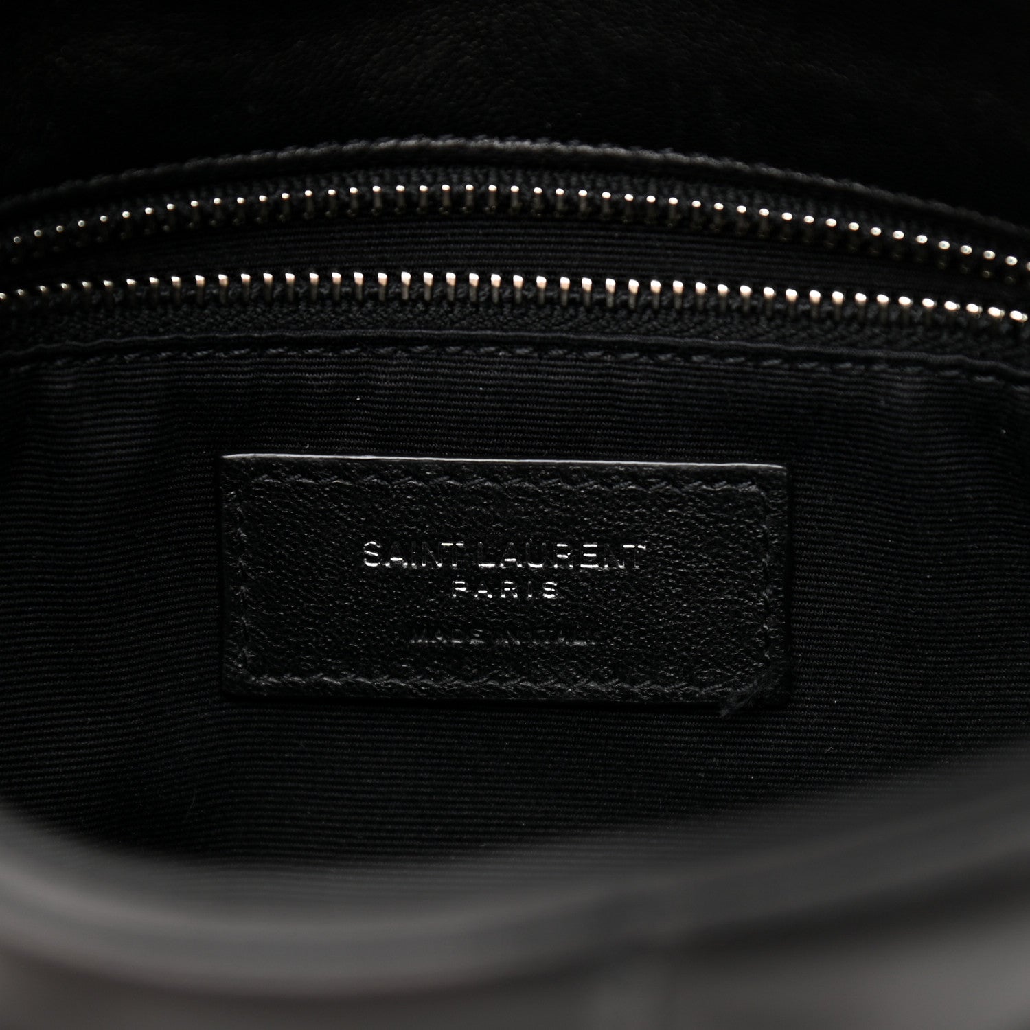 Saint Laurent Lambskin Quilted Toy Loulou Puffer Monogram Chain Satchel Black 7 of 16