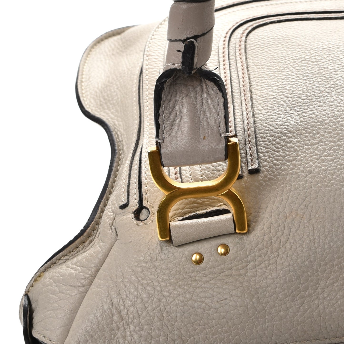 Calfskin Large Marcie Satchel Dove