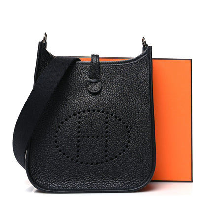 Hermes Taurillon Clemence Evelyne TPM Black 11 of 11