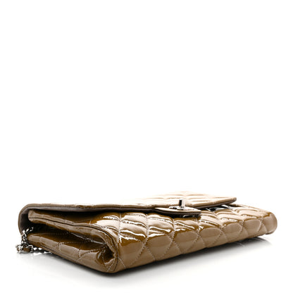Chanel Patent Quilted Clutch with Chain Flap Grey 4 of 12