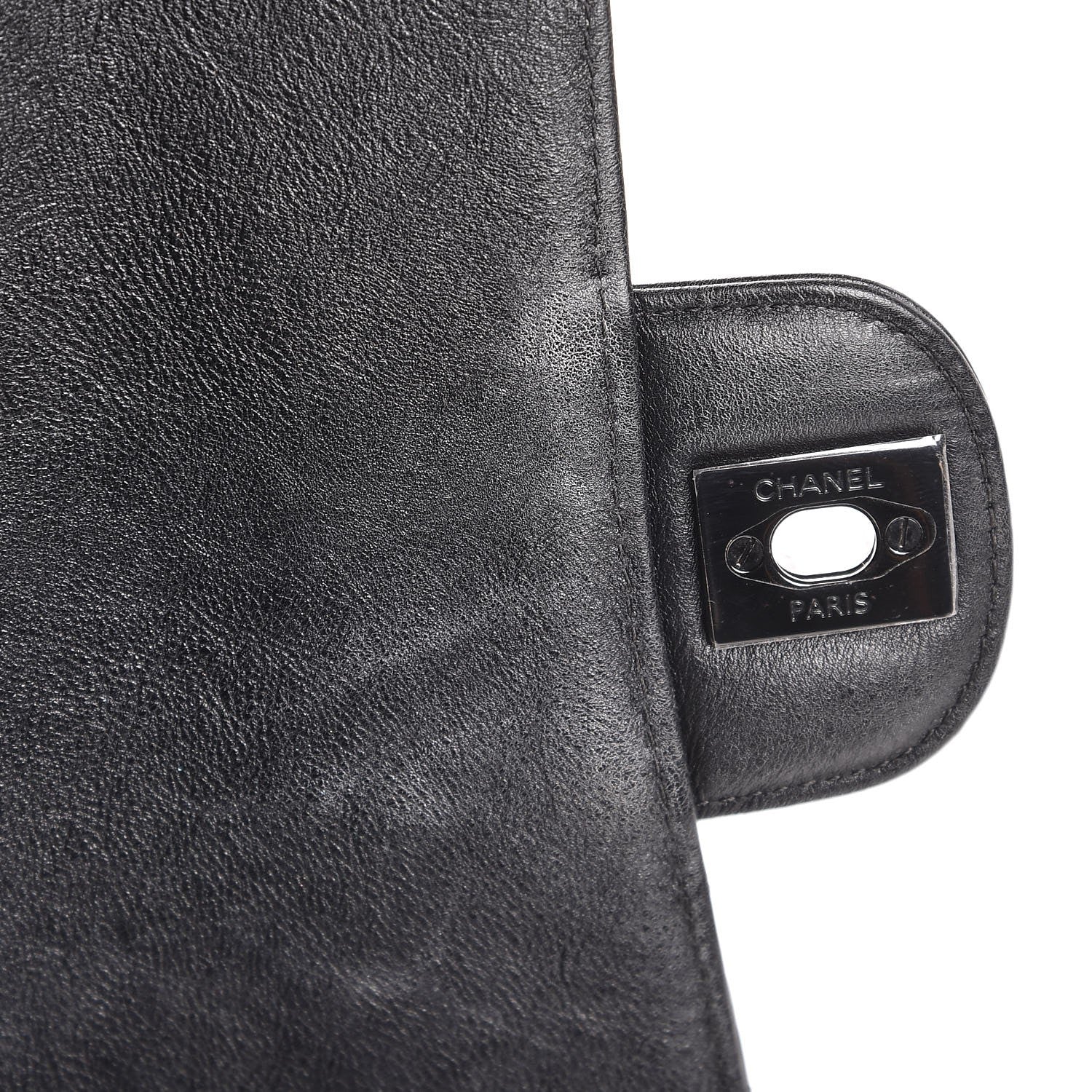 Chanel Crumpled Calfskin Quilted Mini Rectangular Flap So Black 8 of 12