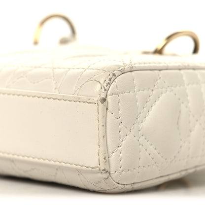 Christian Dior Lambskin Cannage Dioramour Micro Lady D-Joy Latte 9 of 16