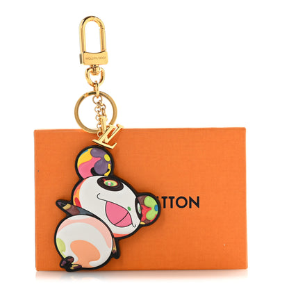 Louis Vuitton LV x TM Cowhide Monogram Superflat Panda Key Ring Bag Charm Multicolor 5 of 5