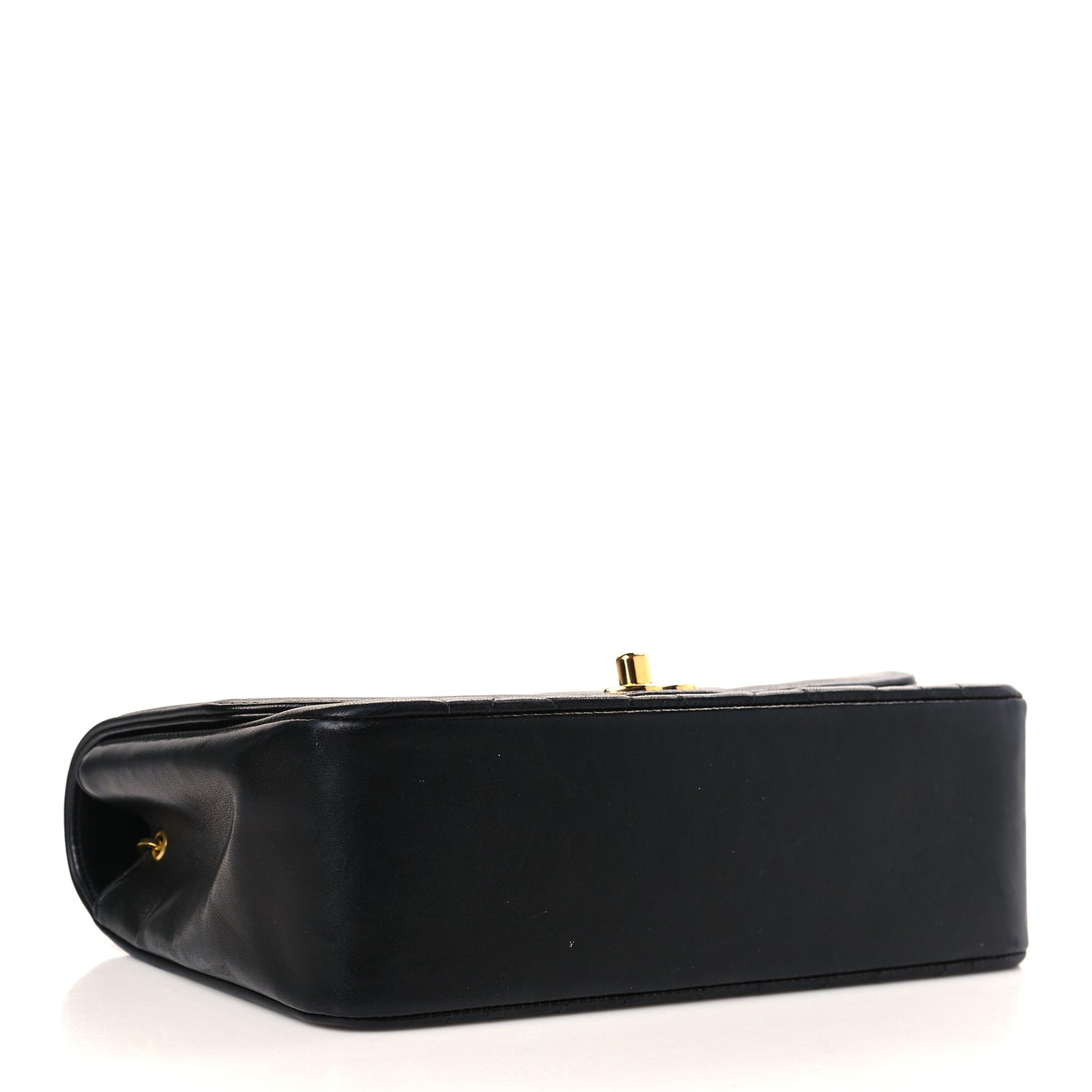 Lambskin Quilted Small Single Flap Black