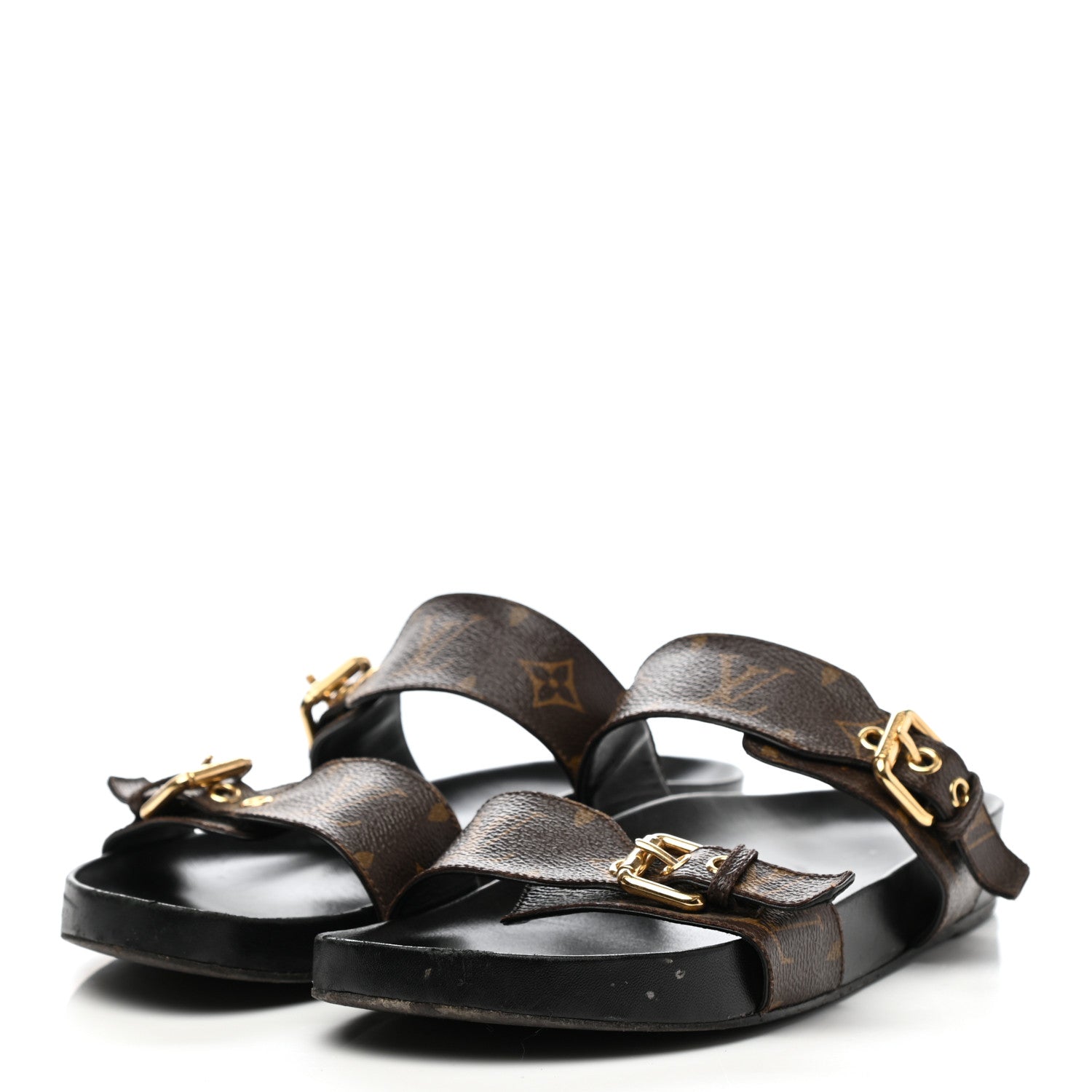 Louis Vuitton Monogram Bom Dia Mule Sandals 42 Black 3 of 7