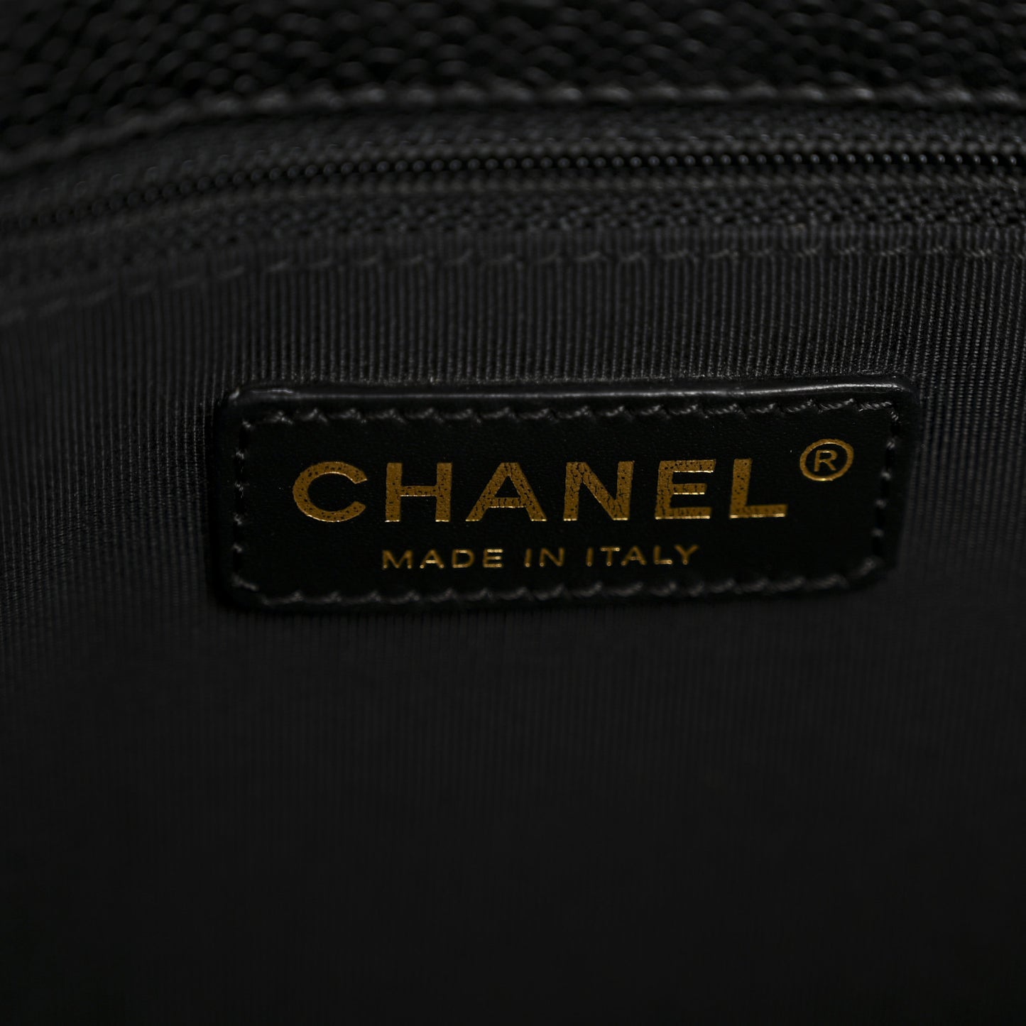 Caviar Quilted Grand Shopping Tote GST Black