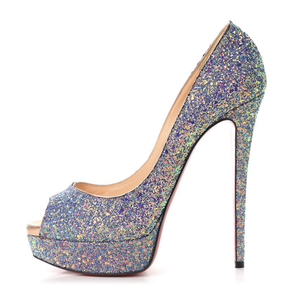 Christian Louboutin Glitter Dragonfly Lady Peep 150 Pumps 40 Etincelle Copper 1 of 13