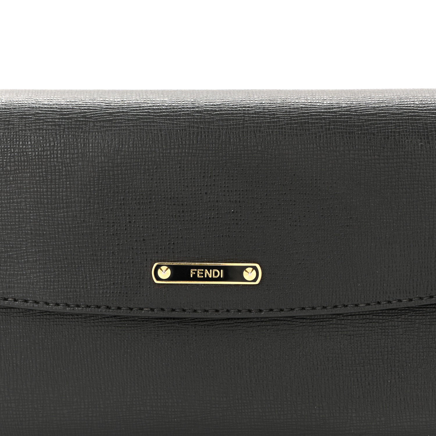 Fendi Vitello Elite Flap Crossbody Bag Black 7 of 19