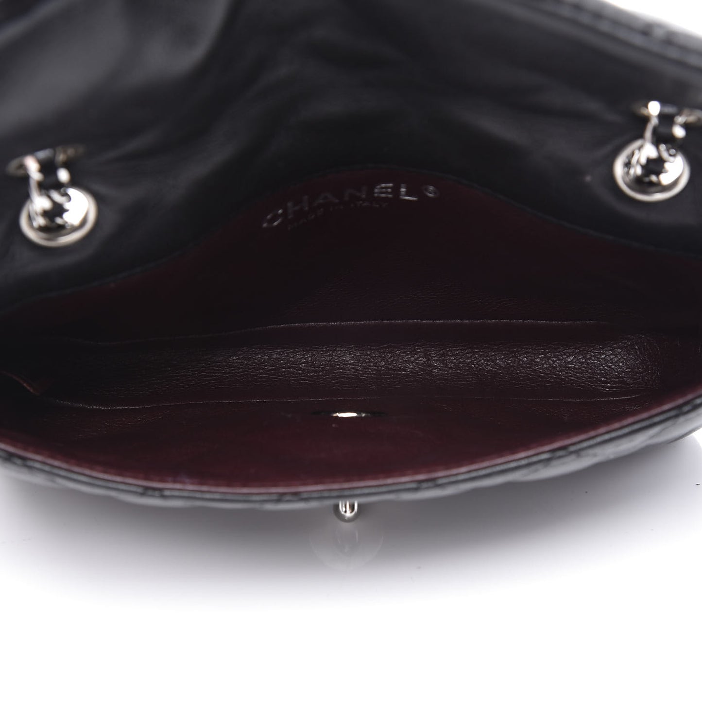 Lambskin Quilted Mini Rectangular Flap Black