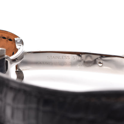Hermes Stainless Steel Alligator 41mm Arceau Squelette Automatic Watch Noir 9 of 10
