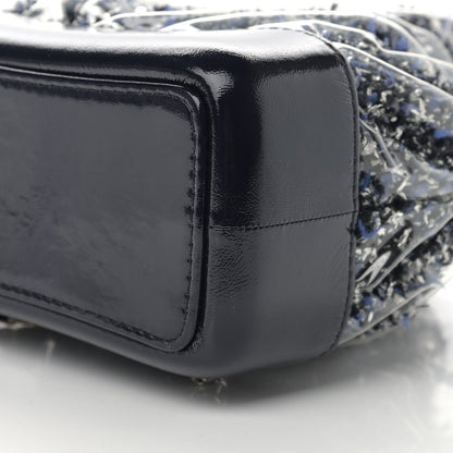 Chanel Tweed PVC Quilted Gabrielle Backpack Navy Black 10 of 11