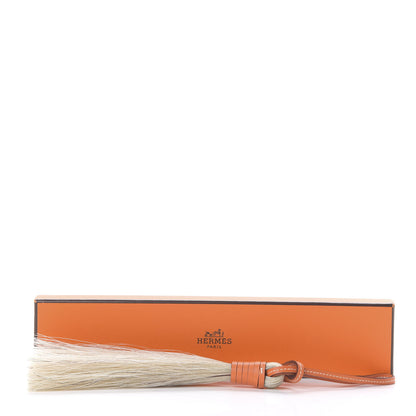 Hermes Horse Hair Swift Paddock Tassel Bag Charm Orange 3 of 3
