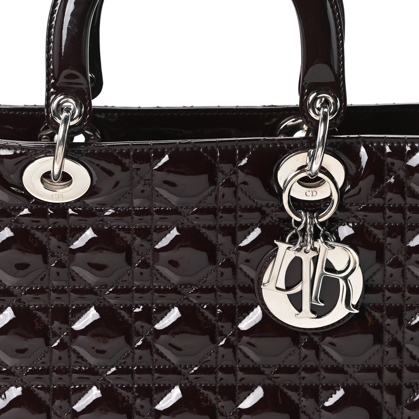 Patent Cannage Large Lady Dior Violet Purple