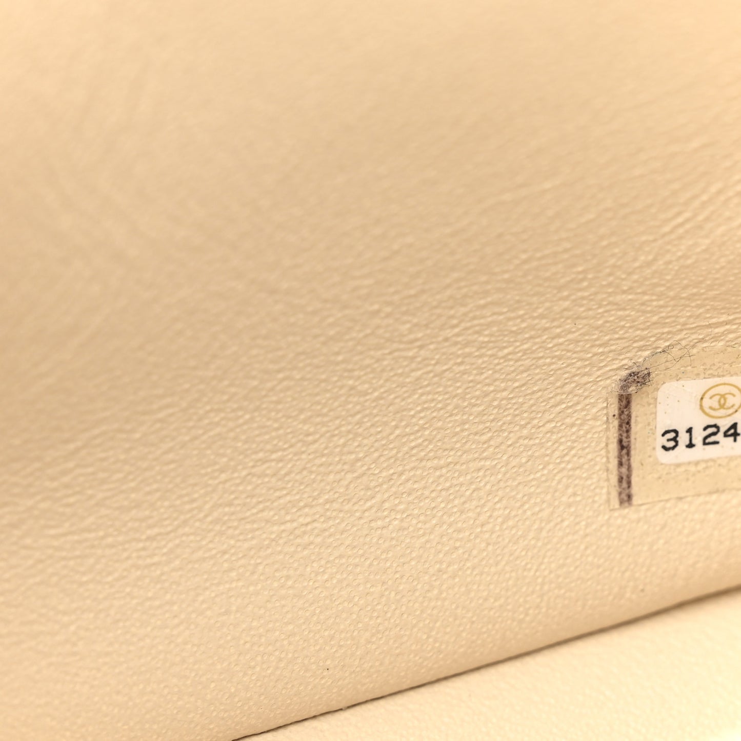 Caviar Quilted Mini Top Handle Rectangular Flap Beige