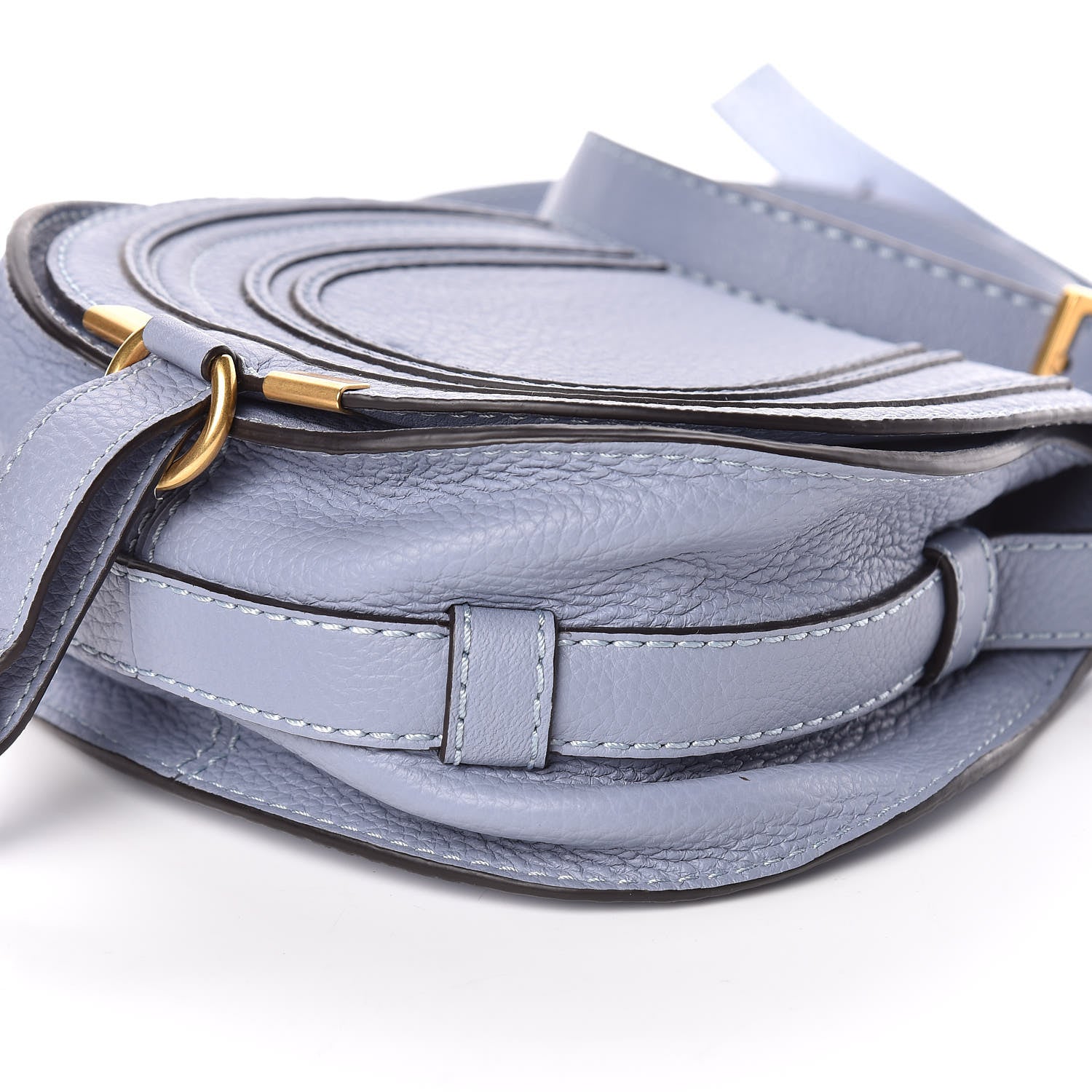 Chloe Calfskin Mini Marcie Round Crossbody Bag Washed Blue 10 of 10