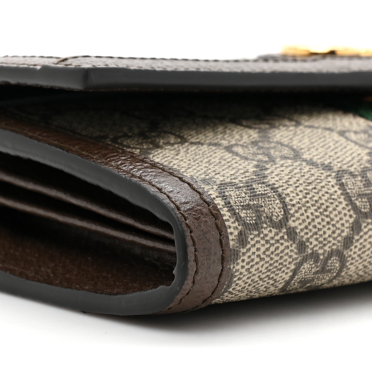 Gucci GG Supreme Monogram Web Ophidia Continental Wallet Brown 12 of 13