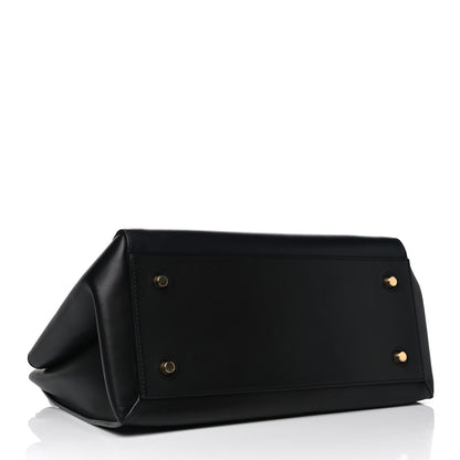 Celine Supple Calfskin Medium Edge Shoulder Bag Navy Blue 5 of 20