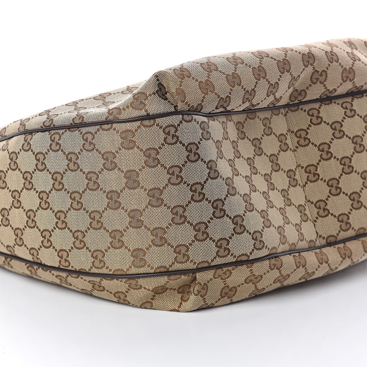 Gucci Monogram Margaux Calfskin Medium Emily Hobo Beige Ebony Cocoa 8 of 9
