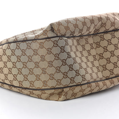Gucci Monogram Margaux Calfskin Medium Emily Hobo Beige Ebony Cocoa 8 of 9