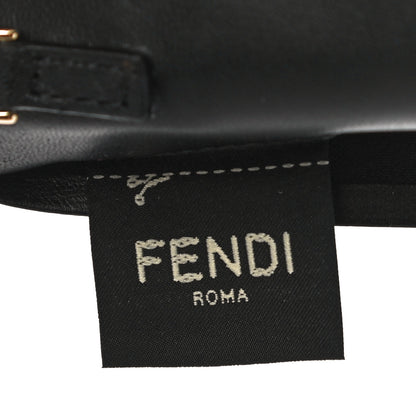 Fendi Nappa Matisse FF Embossed Continental Wallet On Chain Black 8 of 10