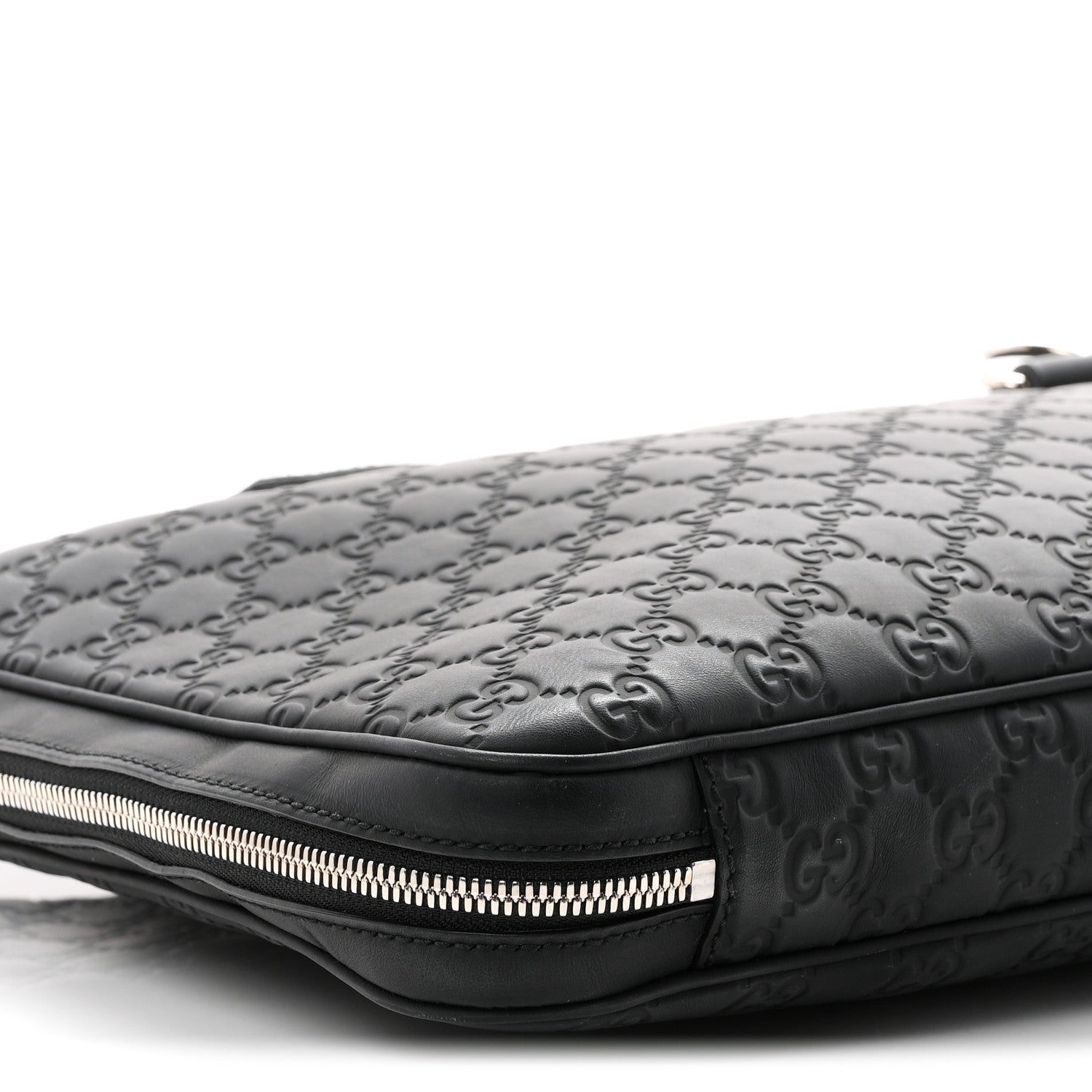 Gucci Rubber Guccissima Laptop Briefcase Black 8 of 10