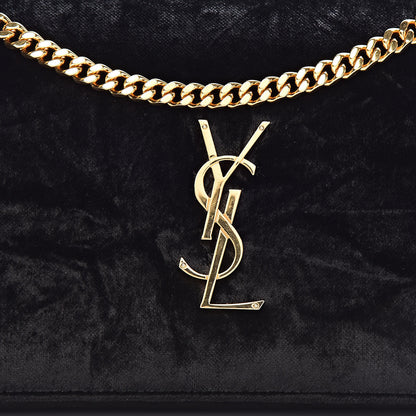 Saint Laurent Velvet Monogram Chain Wallet Black 11 of 11