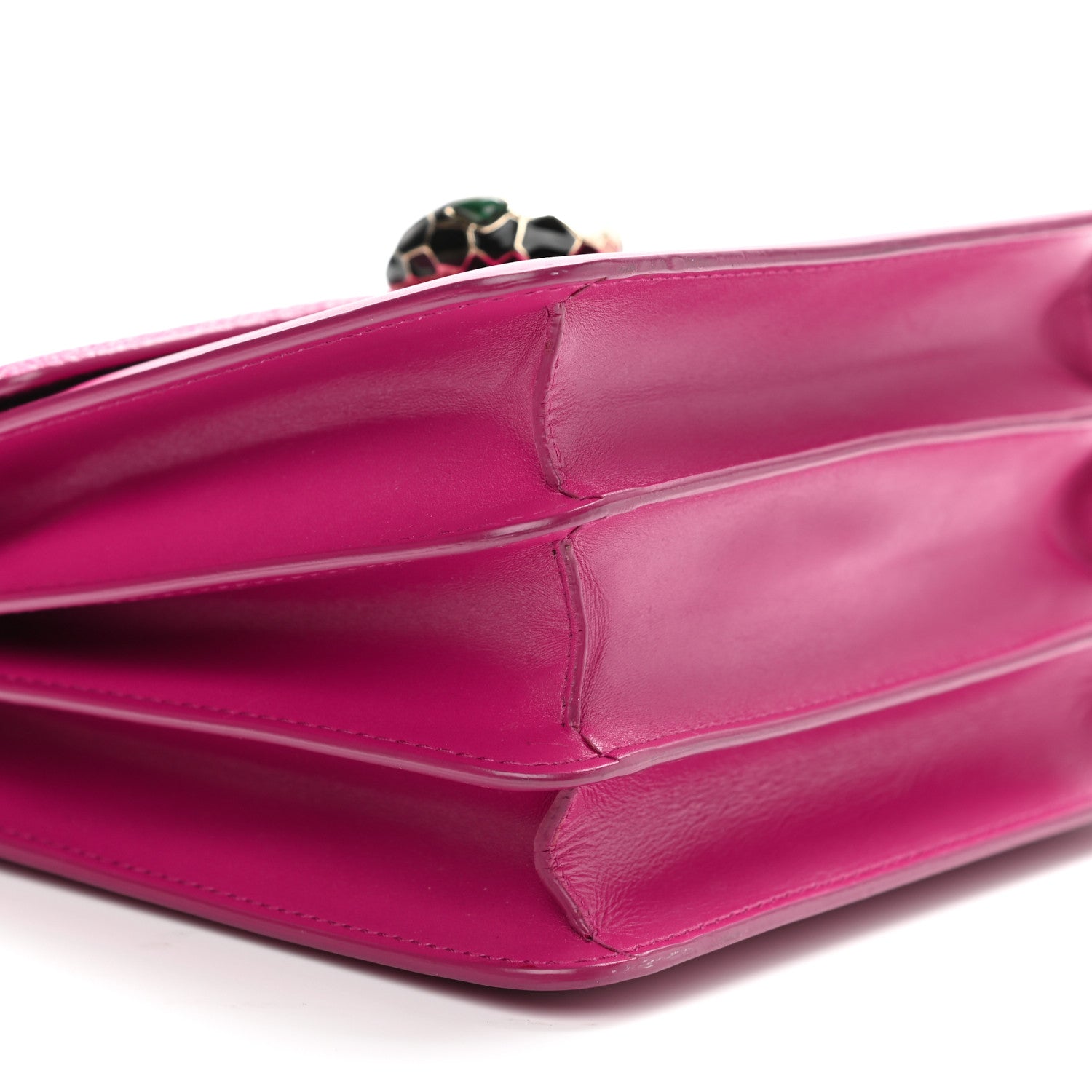 Bulgari Calfskin Galuchat Serpenti Forever Crossbody Pink 5 of 9