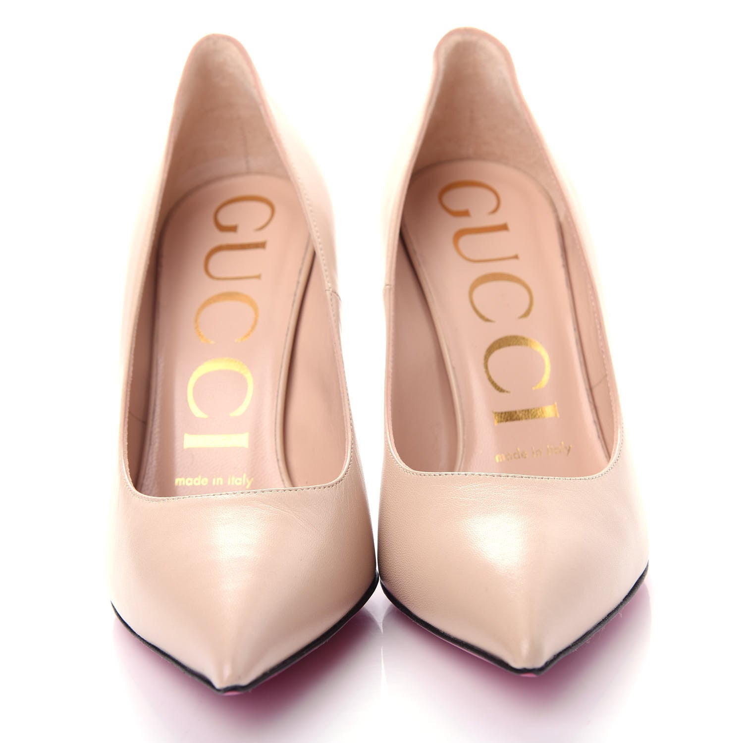 Gucci Nappa Removable Crystal Heart Pumps 36 Skin Rose 5 of 13