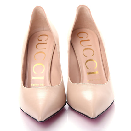 Gucci Nappa Removable Crystal Heart Pumps 36 Skin Rose 5 of 13