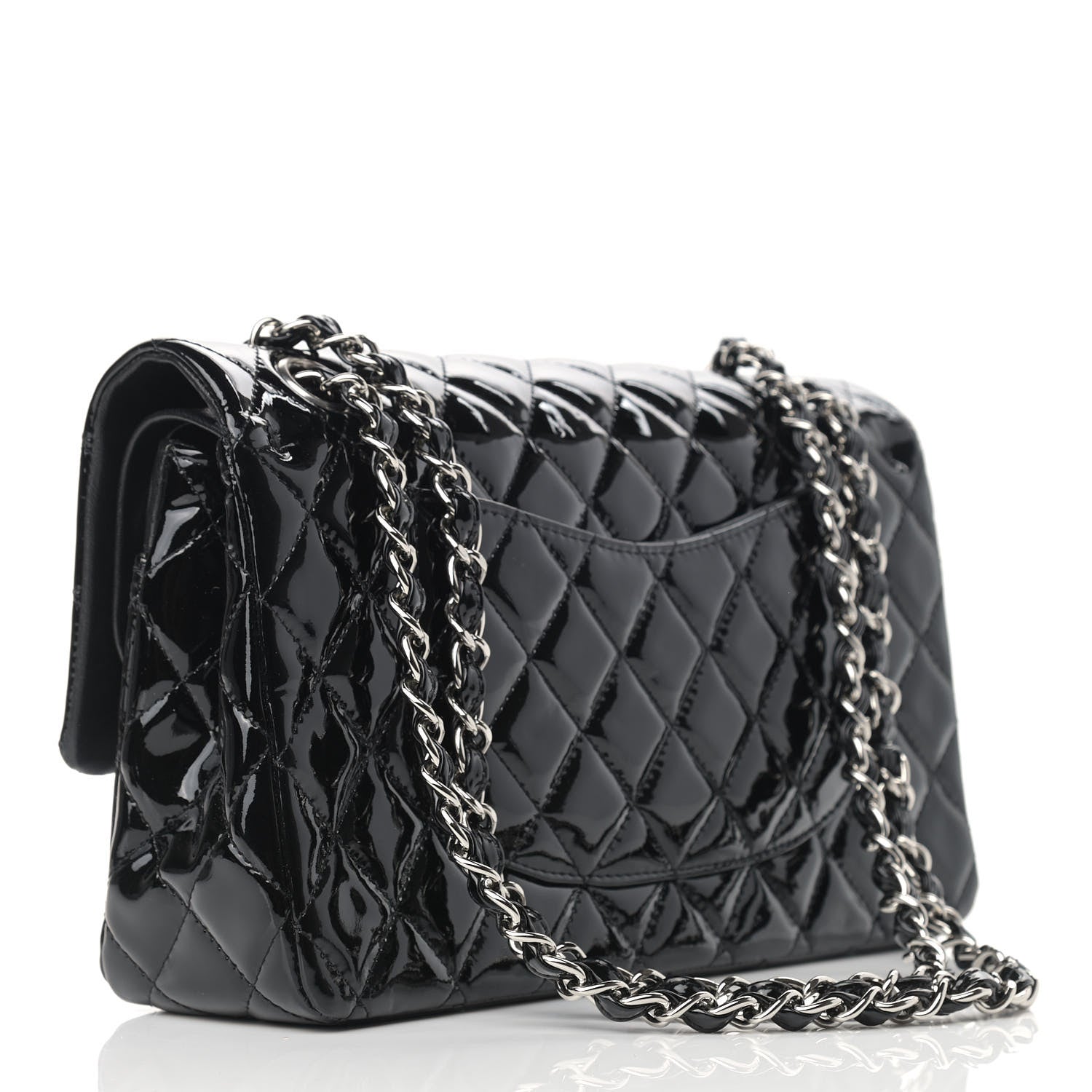 Chanel Patent Quilted Medium Double Flap Black 3 of 22